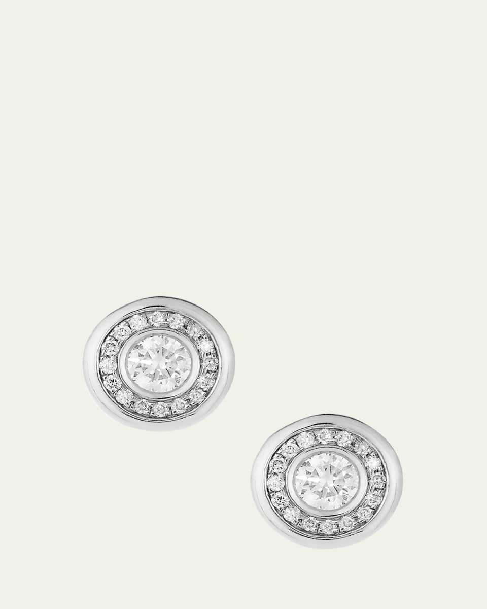 18k Gold Diamond Stud Earrings